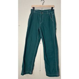 NWT Gap High Rise 90's Loose Carpenter Pants June Bug Green Sz 4